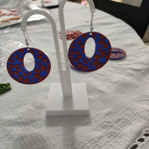 Large 3D printed hoop earrings made to order