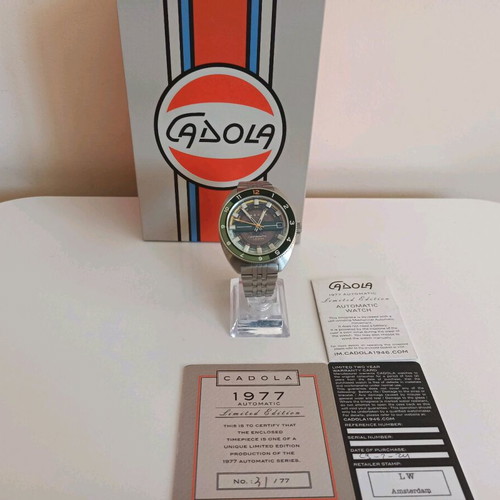 Cadola men's automatic watch like new, limited edition, green