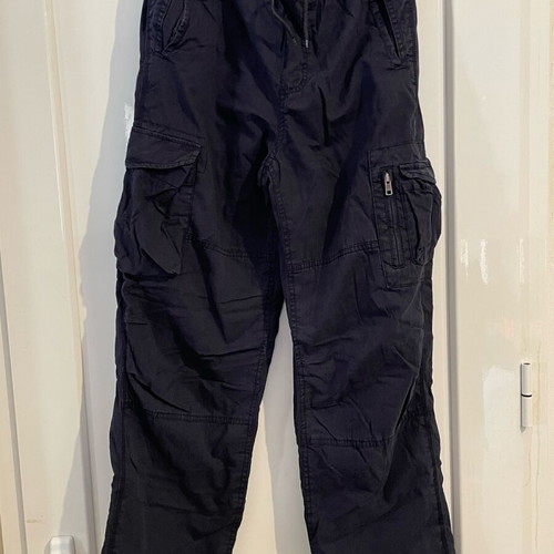 Gap Kids cargo pants lined like new, age 14-16, navy and grey