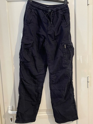 Gap Kids cargo pants lined like new, age 14-16, navy and grey