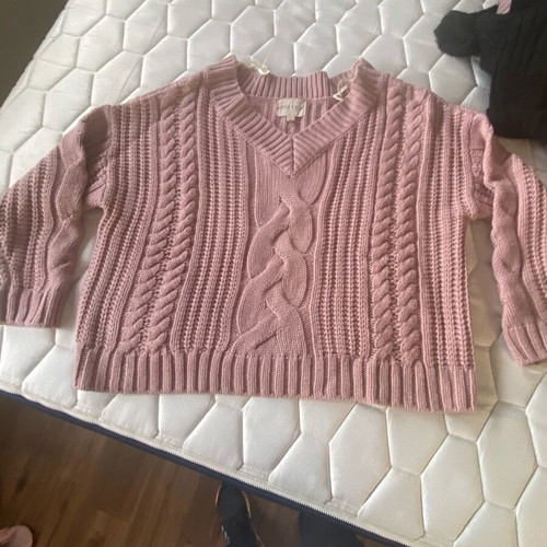 Moon River sweater like new, pink - dusty apple, size M
