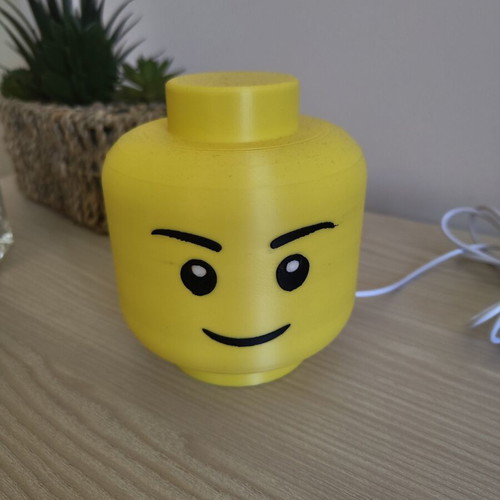 Lego head lamp used with USB and switch