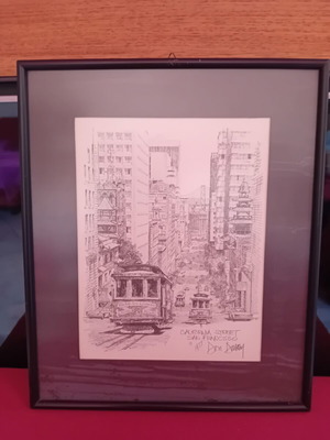 Λιθογραφία California Street in San Francisco 1977 του Don Davey σαν καινούργιο