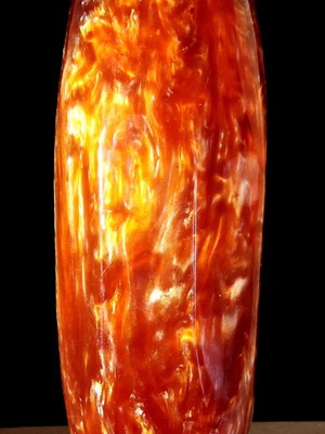 Art Deco Βάζο Catalin Lava Flow Amber σαν καινούργιο