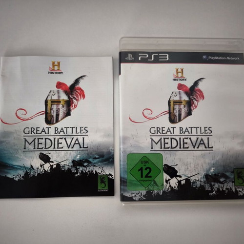 History: Great Battles Medieval PS3 game used, small scratches on disc