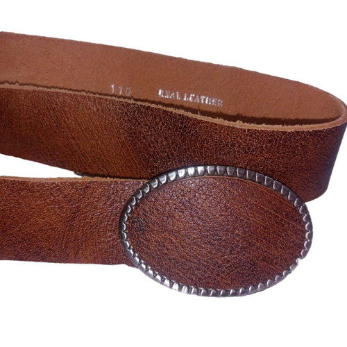 Leather belt used brown 110 cm