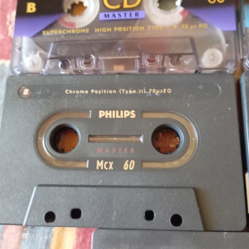 Philips chrome cassettes used, pack of 11, high position