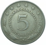 Austria 5 Schilling 1974 used coin
