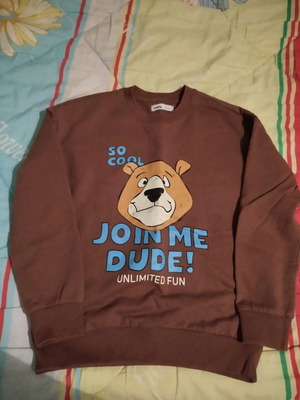 Sinsay brown kids sweatshirt like new, size 134 cm
