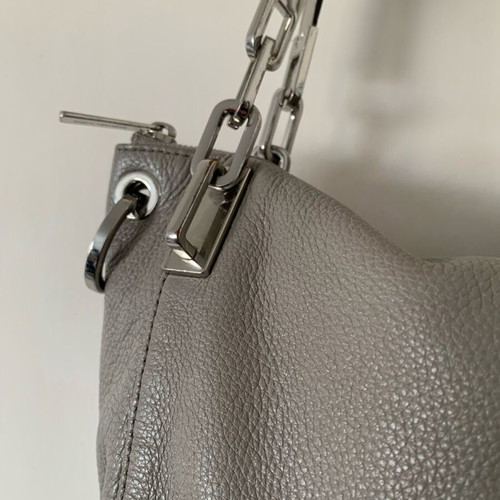 Michael Kors gray leather bag like new