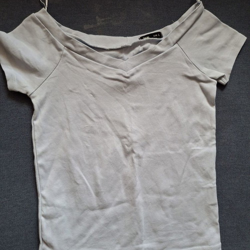 Sinsay Off-Shoulder Blouse like new, turquoise, size L