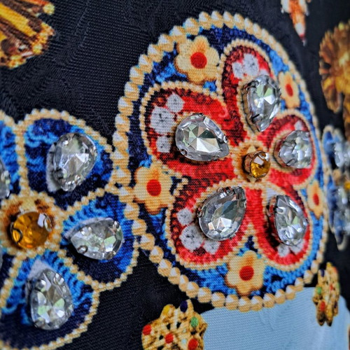 Impressive dress with beads and pearls new, size L