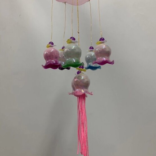 Balcony decoration with glass bells that make sound new