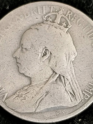 Cyprus 9 Piastres 1901 Silver Used