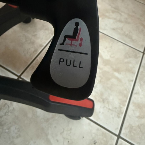 Gaming chair, black and red