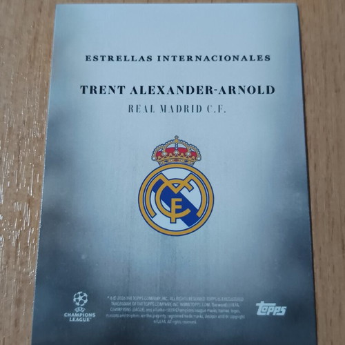 Topps Simplicidad UEFA Champions League Trent Alexander-Arnold card Real Madrid C.F.