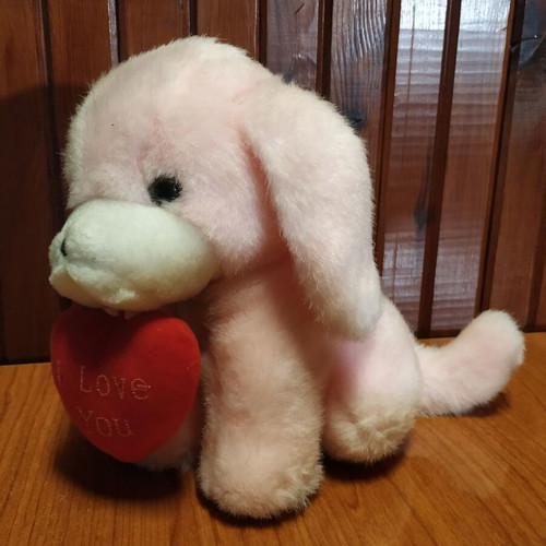 Plush dogs used, set of 3, approximately 30 cm