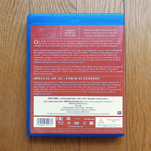 Forty Guns Blu-ray/DVD used, collector's edition