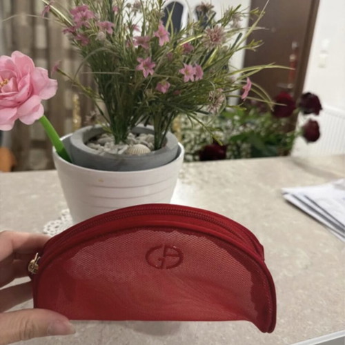 Armani toiletry bag red like new