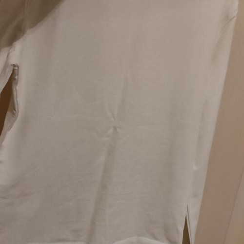 Cotton white sugar blouse Large new with elastane