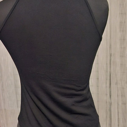 Black elastic sleeveless top size Small like new with sequins