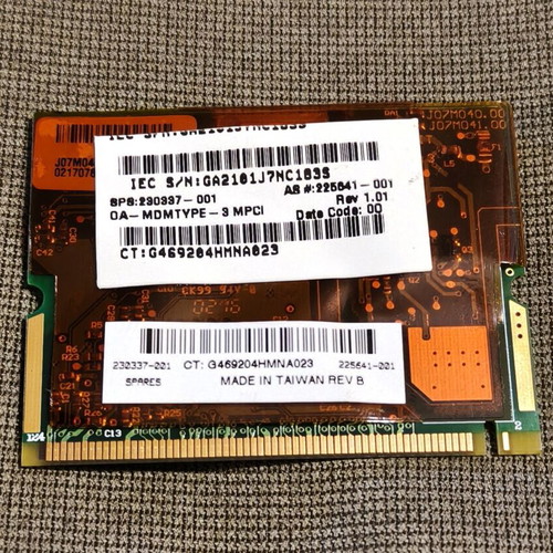Modem card 56K Mini PCI used for laptops Ambit J07M040.00