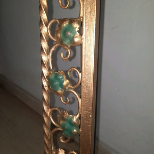 Bronze curtain rod solid 1940s with double rail 1.50x10