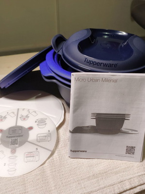 Tupperware Micro Urban Large 3.0L multicooker like new, dark blue