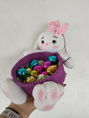 Handmade Easter Bunny Basket new