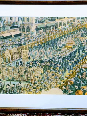 Authentic rare lithograph by Sotiris Christidis used
