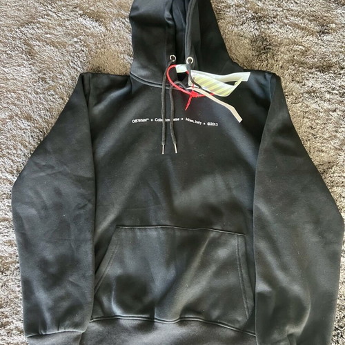 Off White hoodie black size Large new