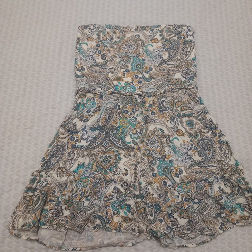 Mind Matter dress viscose size L like new, strapless colorful