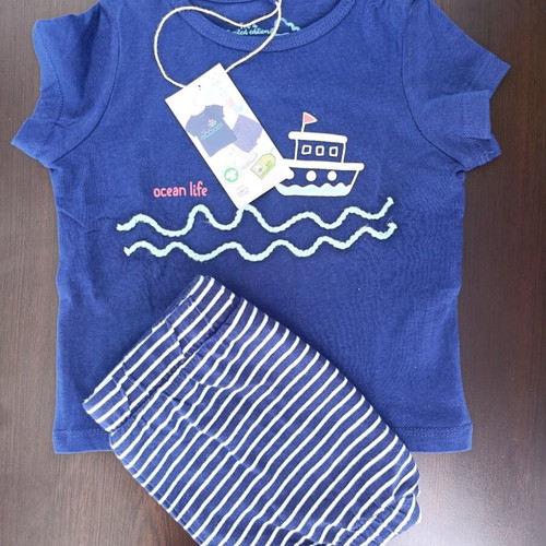 Petit Bateau Baby Clothing Set New 2 Pieces 9–12 Months Organic Cotton