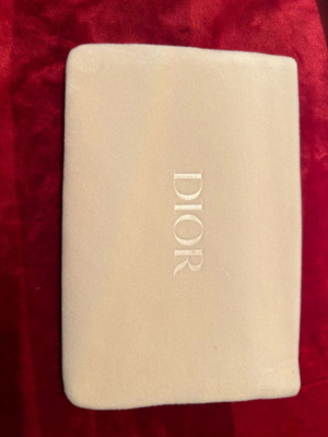 Dior toiletry bag beige velvet new