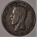  ΞΕΝΟ ΛΟΤ 78/ 2X 1 Krona 1916 & 1930 Sweden - Gustaf V.