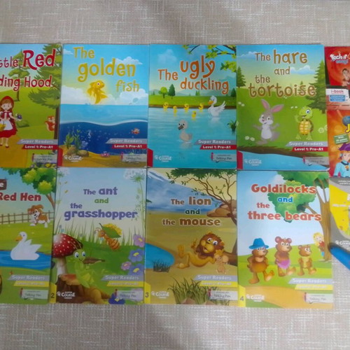 Super Course English Set Junior A & B like new with Talking Pen