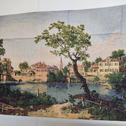 Woven Wall Hanging Landscape 70x110 cm like new