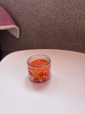 Scented candle with orange aroma new
