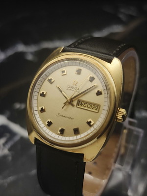 Omega Seamaster Automatic vintage watch used, gold tone