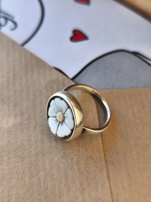 Handmade silver 925 cameo ring like new