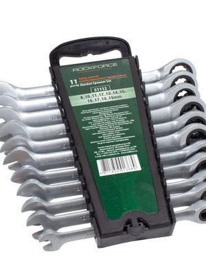 RockForce 11-Piece Ratchet Spanner Set new