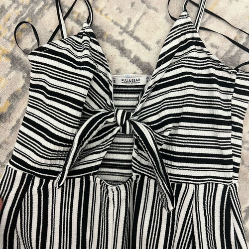Pull & Bear striped jumpsuit like new XS sporty elegant