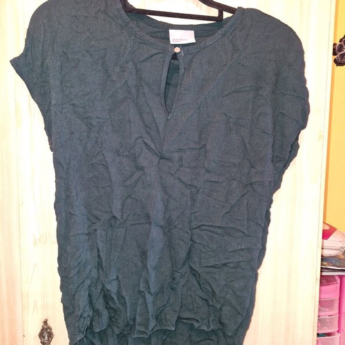 Vero Moda short-sleeve blouse dark green like new size S