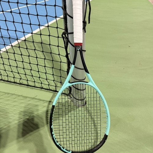 Head Boom Pro tennis racket used, strung with Luxilon 4G Black Edition