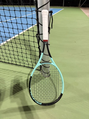 Head Boom Pro tennis racket used, strung with Luxilon 4G Black Edition