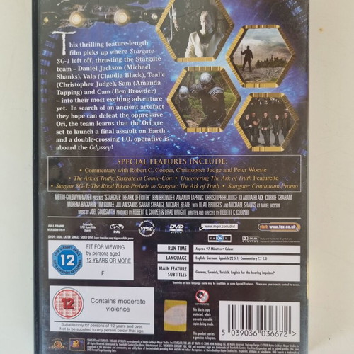 Stargate The Ark of Truth DVD film, UK edition