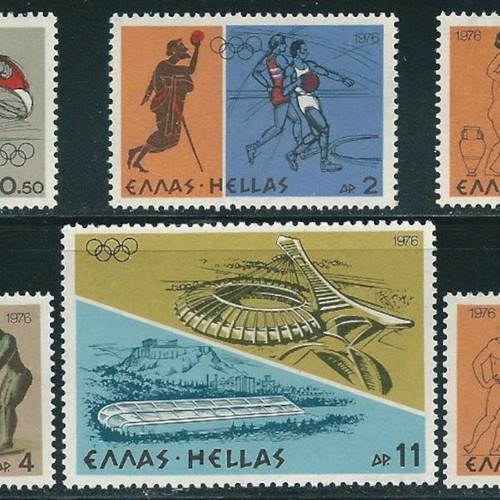Hellas 1976 Montreal Olympic Games complete stamp set MNH