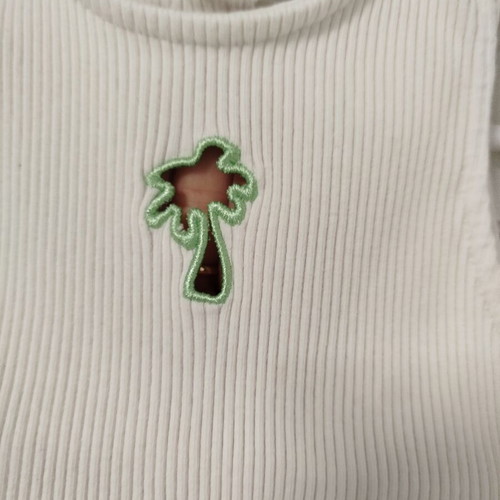 Zara white tank top for girl 11-12 years like new with cut-out palm design