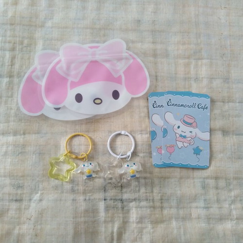 Sanrio Cinnamoroll Handmade Keychain with Lomo Card, White, New
