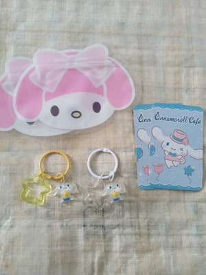 Sanrio Cinnamoroll Handmade Keychain with Lomo Card, White, New